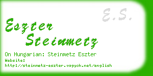 eszter steinmetz business card